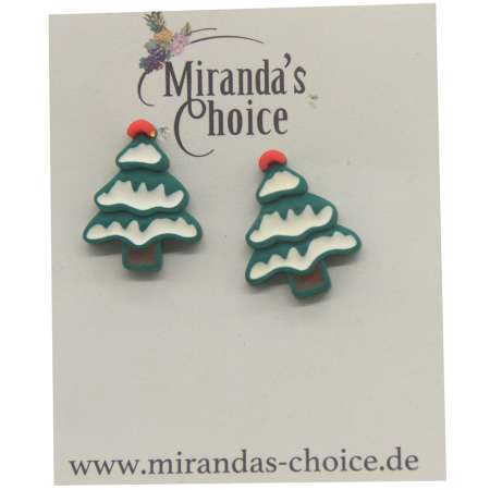 Weihnachtsohrringe mit Christbaum